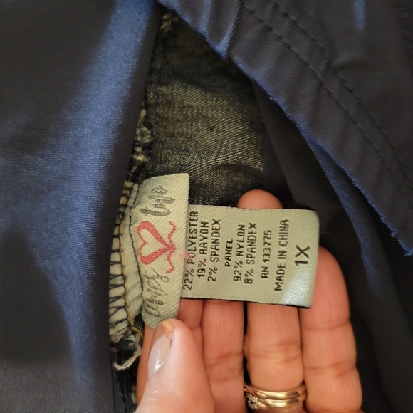 Times two maternity over the belly  jeans roll cuff hem elastic belly - Picture 5 of 12